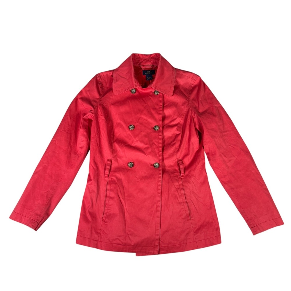 Womens‎ Brooks Brothers Jacket 346 Red Cotton Stretch Button Blazer Size 4 S